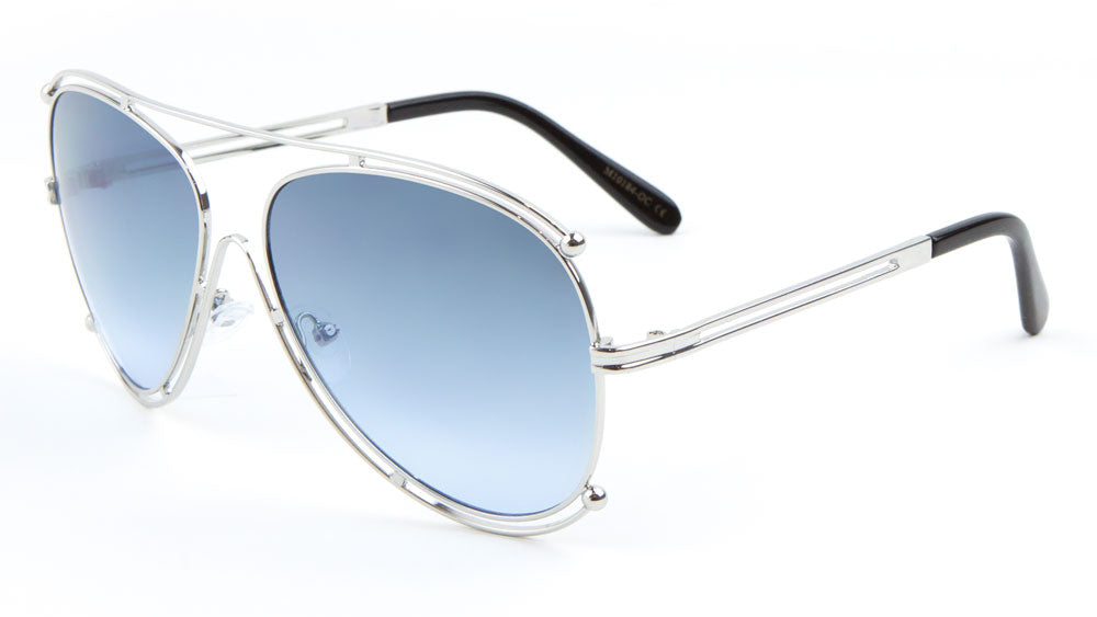 M10184 Oc Accent Outline Oceanic Color Aviators Wholesale Sunglasses