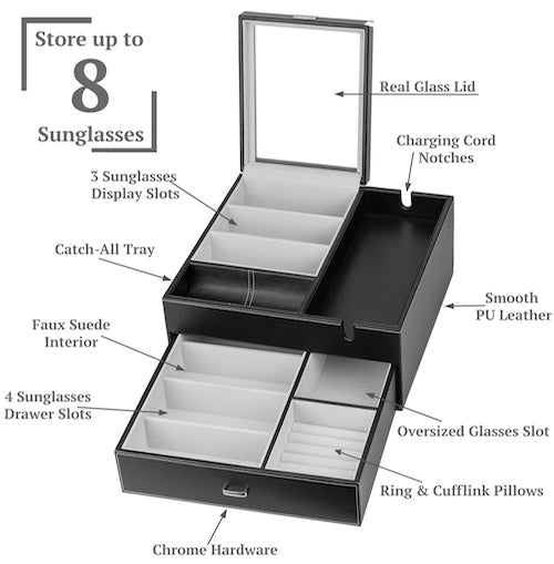 HOUNDSBAY Lookout Sunglasses Organizer Features