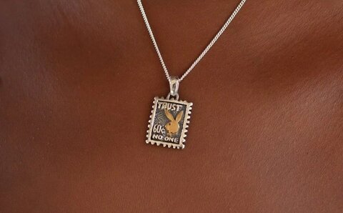 Playboy necklace pendant size