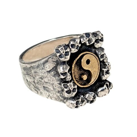 Skull rings combined with different symbols