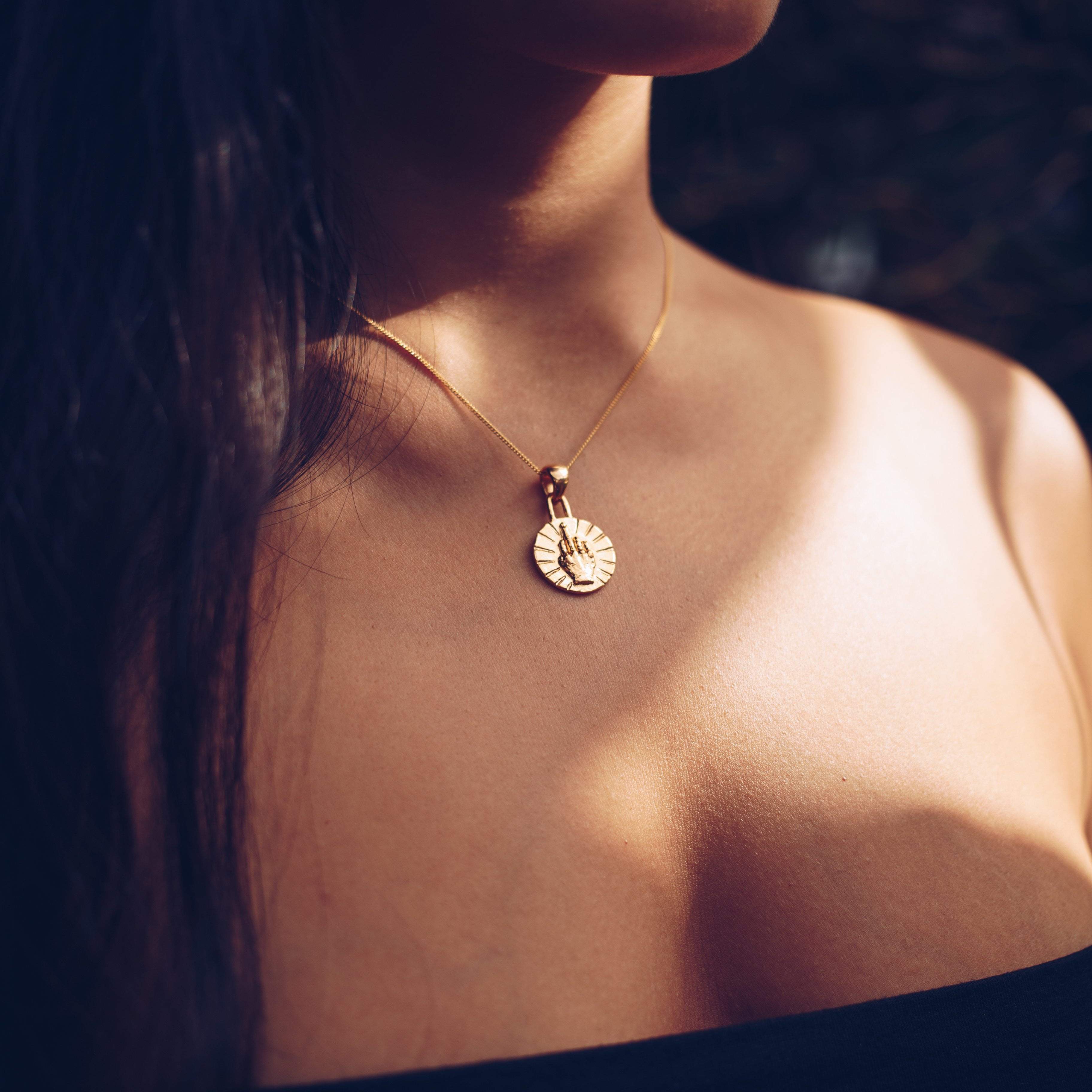 jewels, off, heart, chain, jewelry, necklace, gold, cute, jewelry, fuck you  necklace, fuck off, tumblr, necklace, heart jewelry, gold necklace, gold,  girly, style, small - Wheretoget