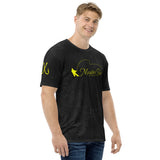 Master Bait Shops | Black Grunge - Yellow Men's T-shirt