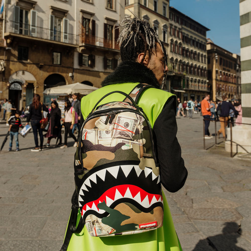 Shop Sprayground Split Sharkmouth Camo Backpack B3002 camo