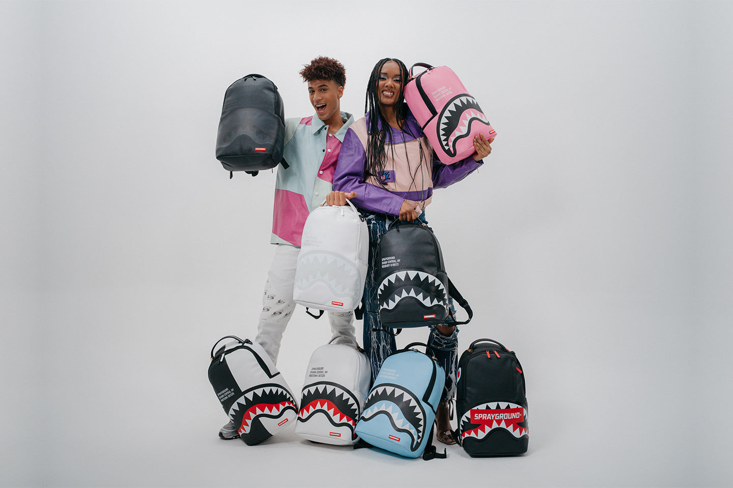 Sprayground Backpack Sakura Shockwave Pink DLX Shark Books Laptop