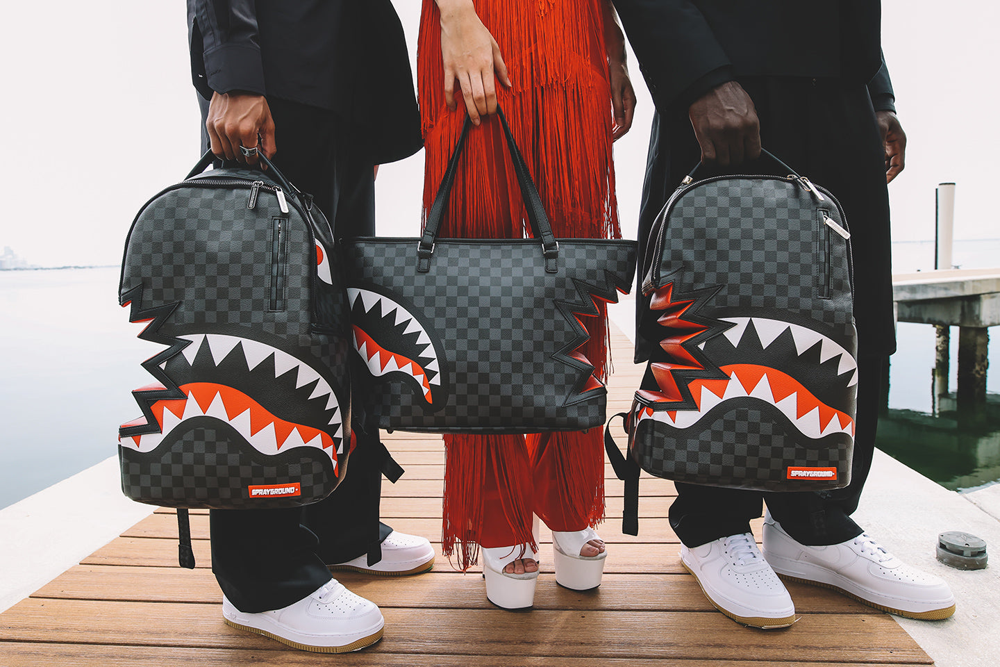 sprayground sharks in paris backpack