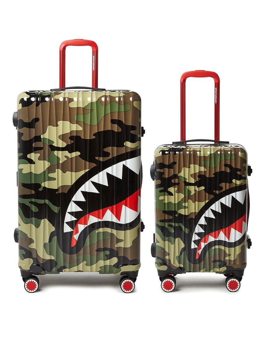 sprayground camo luggage