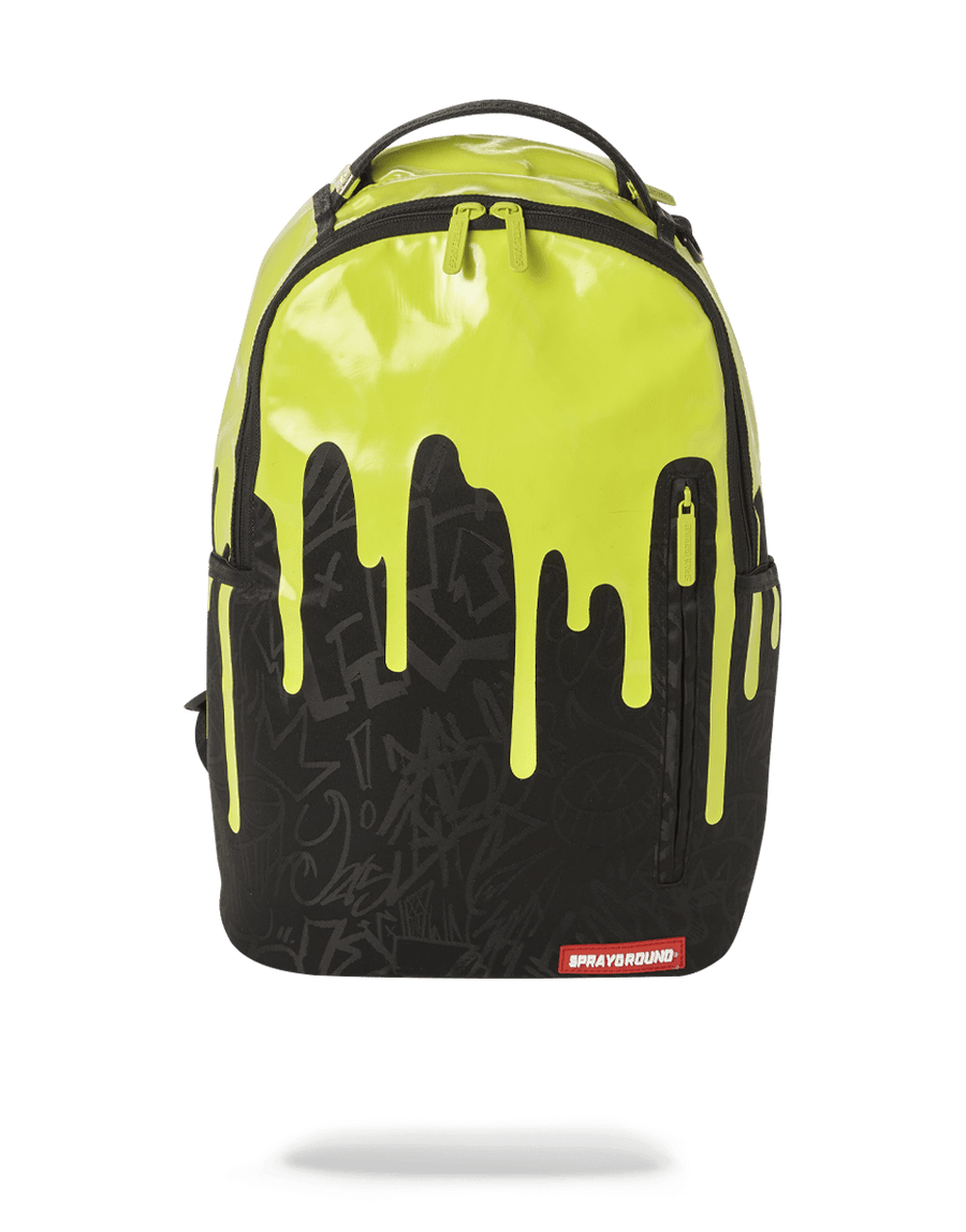 Green Neon Drip Backpack One Of One Sprayground