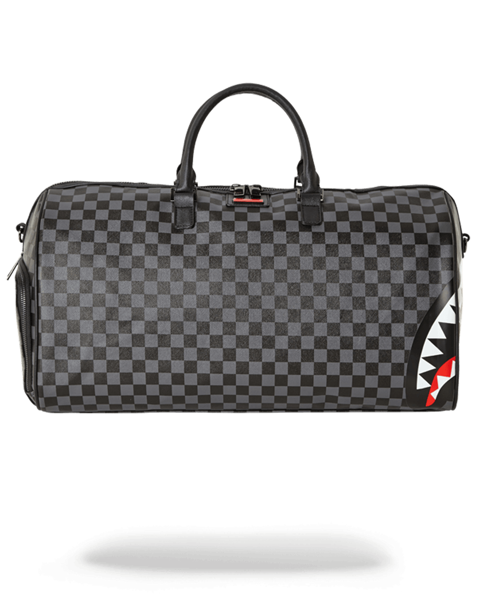 SHARKS IN PARIS (BLACK CHECKERED EDITION) DUFFLE#N#– SPRAYGROUND®