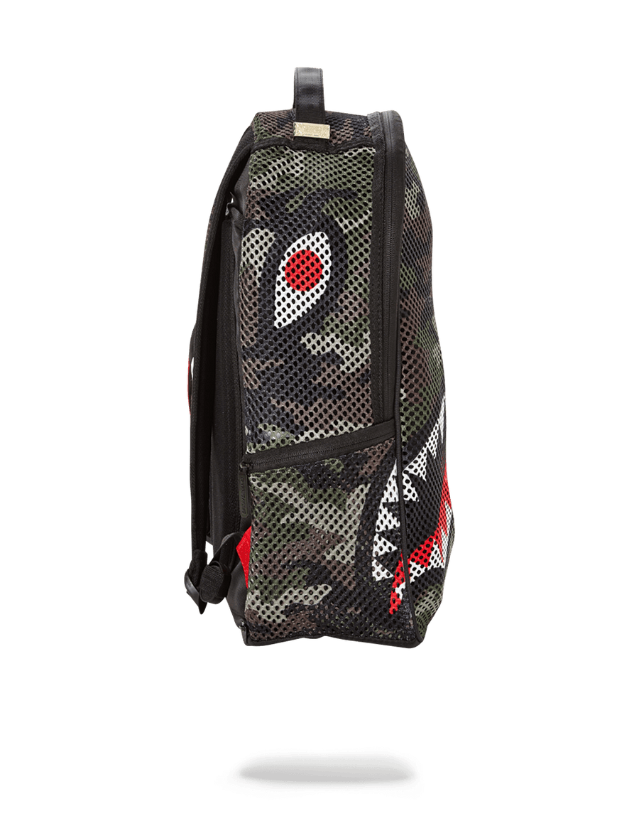 sprayground camo mesh shark backpack