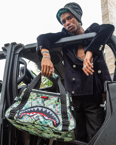 Sprayground Backpack Limited Edition MAMA I MADE IT MINI DUFFLE New Money  Print