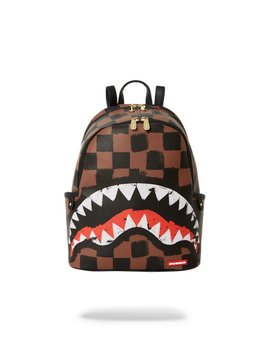 Sprayground Teddy Bear backpack Sharks In Paris Brown Faux Leather Vegan Bag