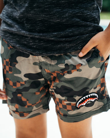 KIDS SPLIT CAMO SWIM TRUNKS – SPRAYGROUND®