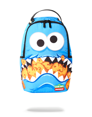 Sprayground Cookie Monster Backpack Sesame Street Blue Laptop Books School  Bag