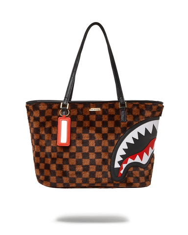 Shop Sprayground Fur Sharks in Paradise Crossbody Bag 910B4934NSZ brown