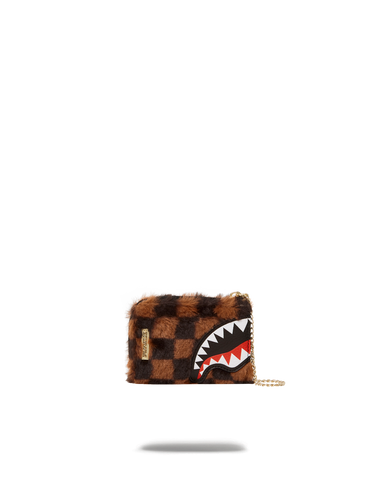 Shop Sprayground Fur Sharks in Paradise Crossbody Bag 910B4934NSZ brown