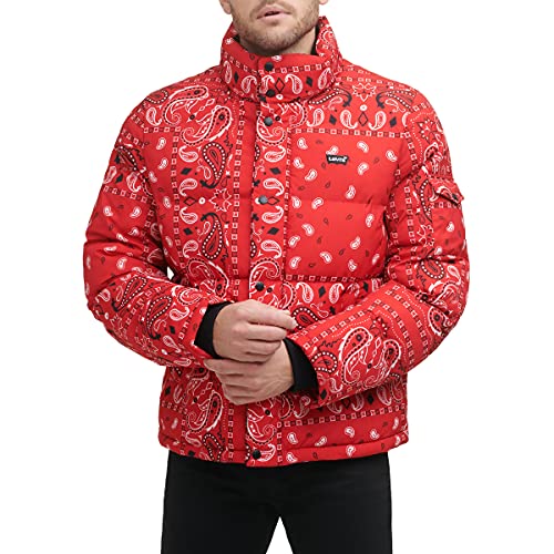 Levi's Men's Bandana Bubble Puffer Jacket, Red Bandana – Bandana Fever  Designs