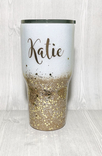 LV Rose Gold Glitter Tumbler – Olivia Kate Designs