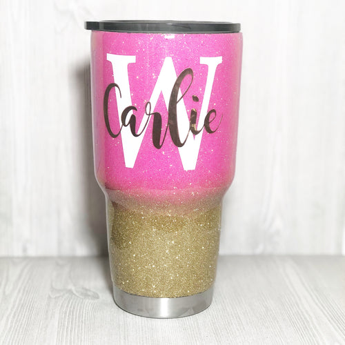 Louis Vuitton Glitter Tumbler – Olivia Kate Designs