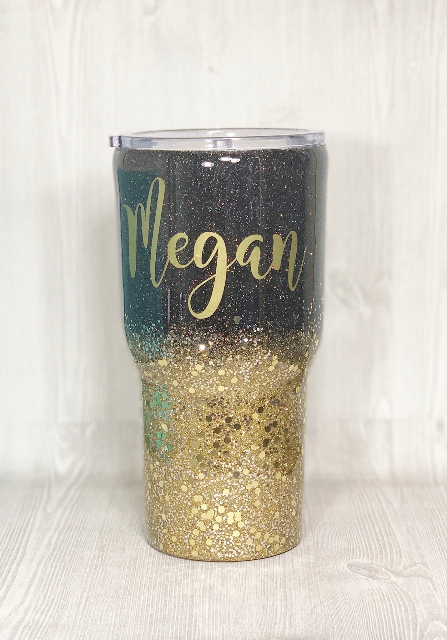 Gold And Black Glitter Tumbler Olivia Kate Designs