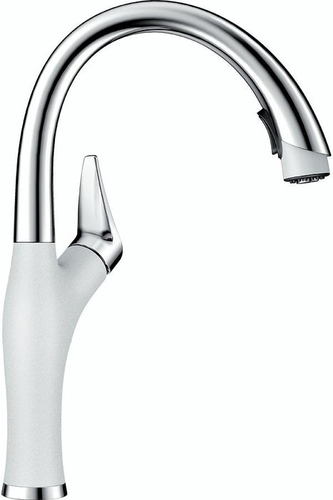 Blanco Artona Pull Down Spray Kitchen Faucet Stainless White