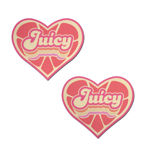 Love: 'Juicy' Pink Grapefruit Retro Heart Pasties