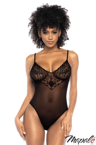 Shapely Plus Size See-through Bridal Lace Teddy – mapale shop