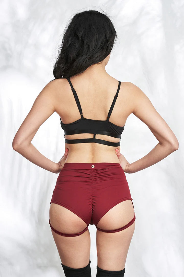 Lure You High Waisted Garter Shorts