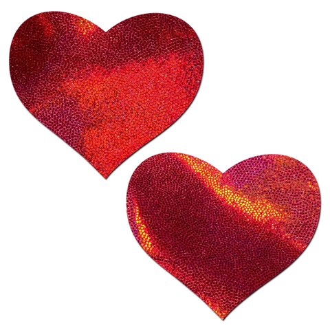 Liquid Red Heart Nipple Pasties