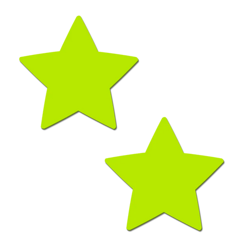 Star: Neon Yellow Pasties Glow in the Dark Star Nipple Covers