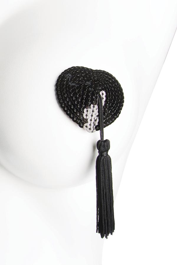 Heart Shape Sequin Pasties With Tassels