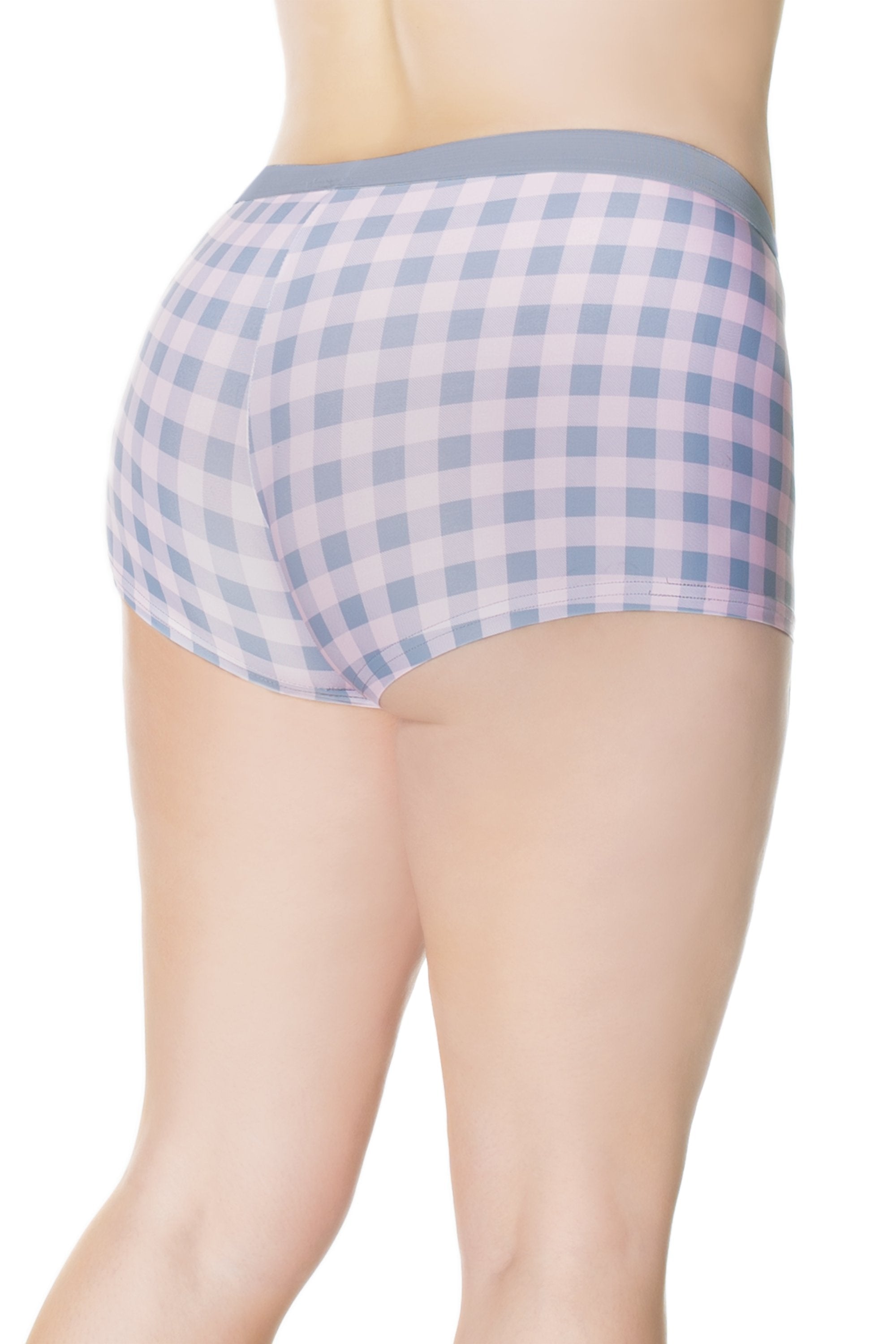 Buffalo Check Print Booty Short