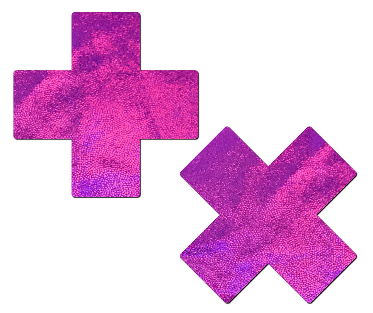 PLUS X: HOLOGRAPHIC CROSS NIPPLE PASTIES – Rave Wonderland