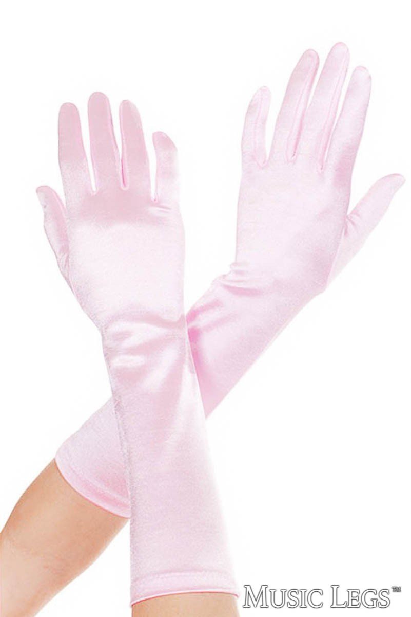 Elbow Length Satin Gloves