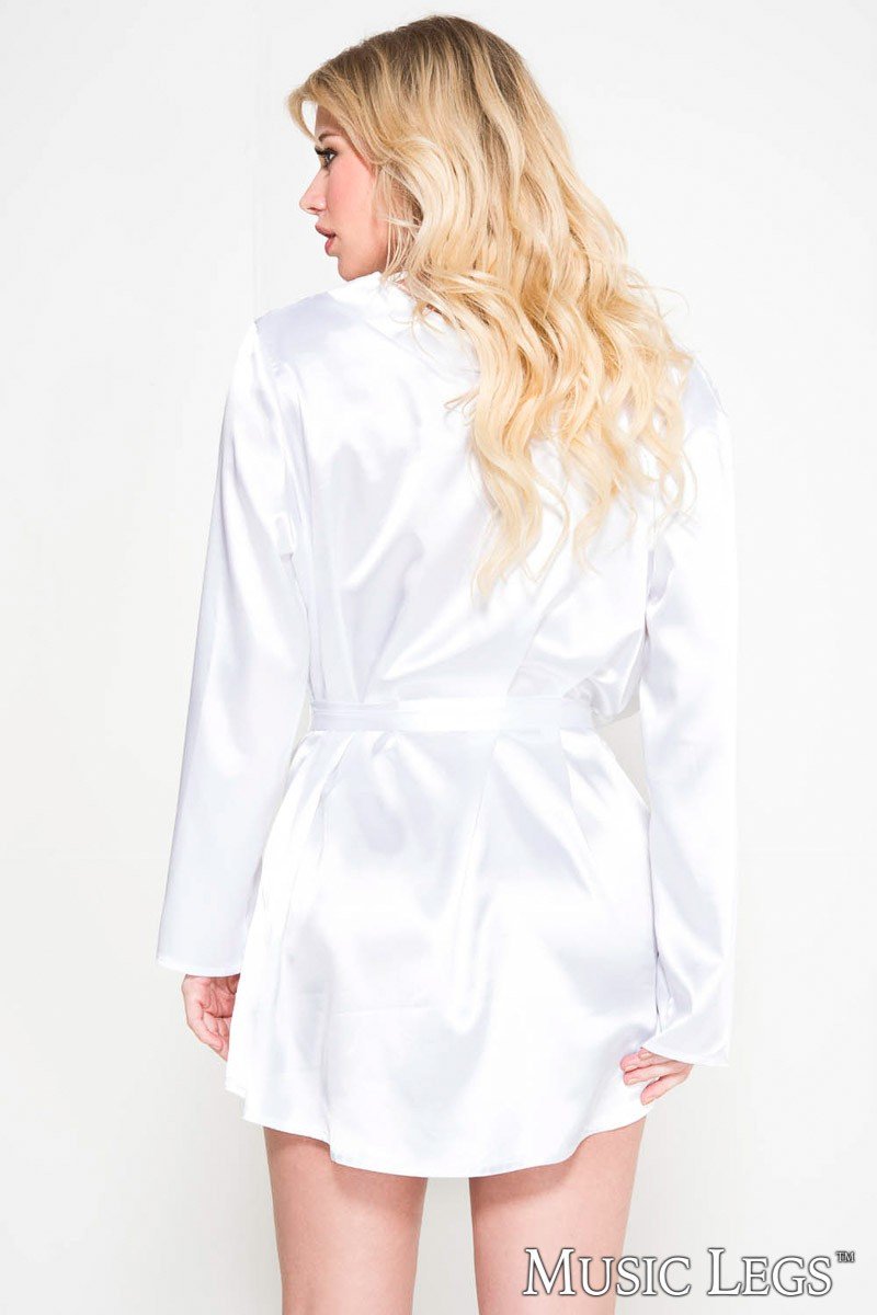 Long Sleeve Satin Robe