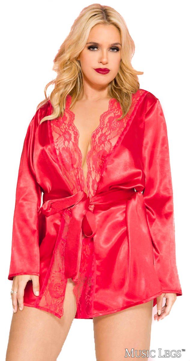 Long Sleeve Satin Robe