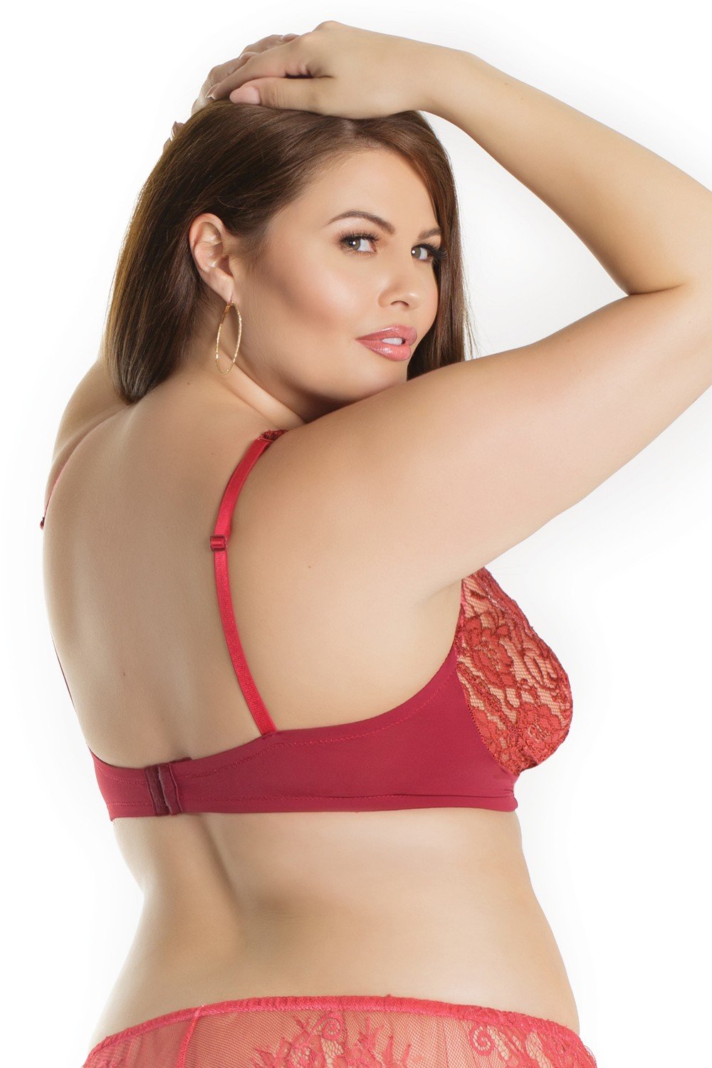 Lace Bra with Microfiber Band