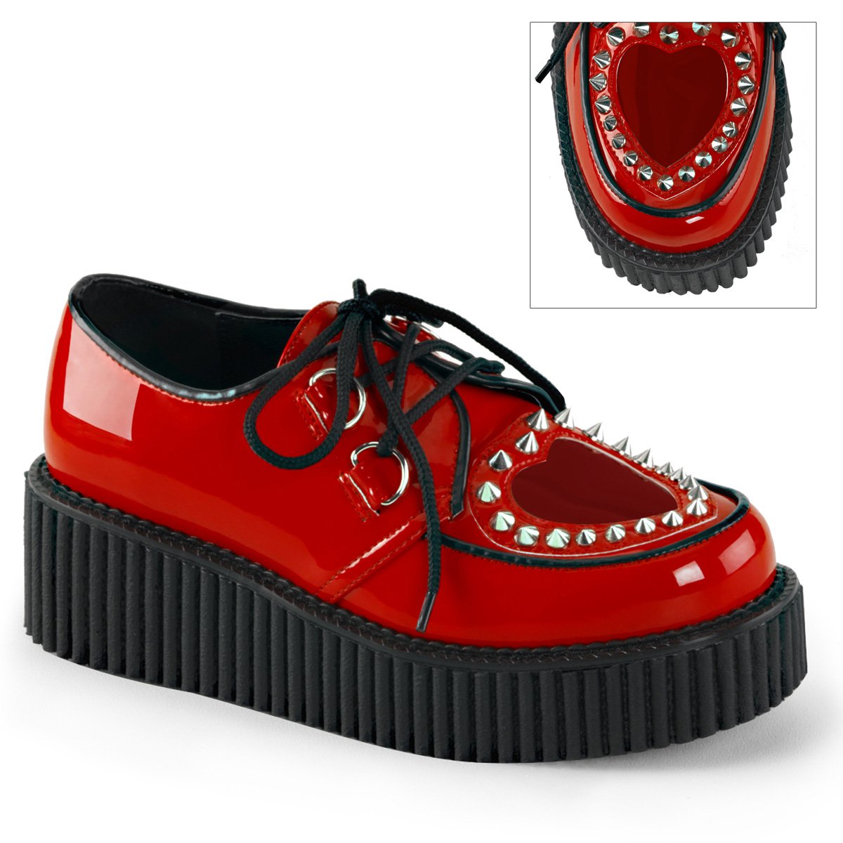 Demonia Creepers 202 Ladies Goth Punk Rockabilly Creeper Black Fur Suede  Shoes