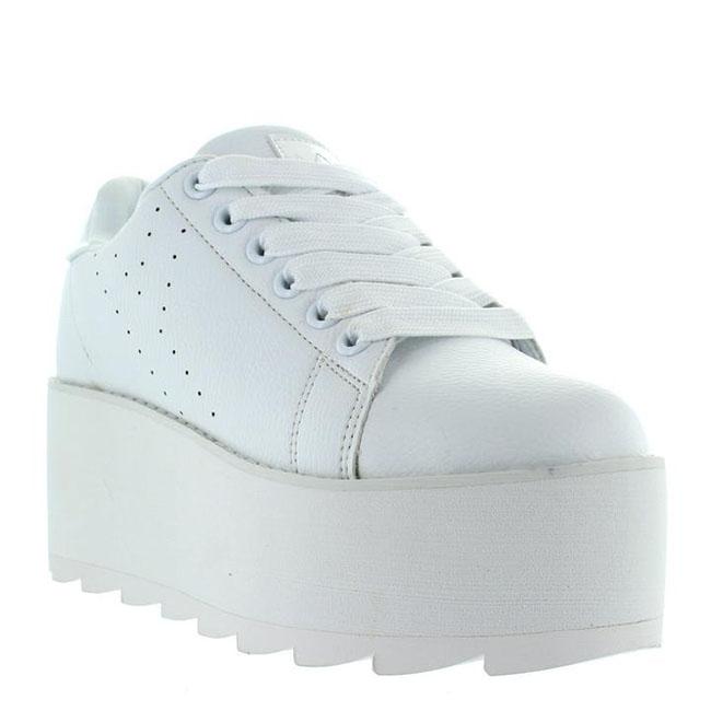 yru white platform sneakers