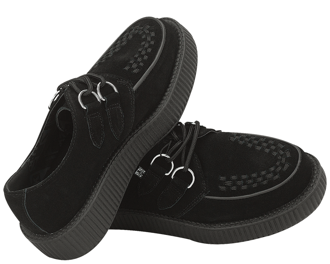 black suede creepers