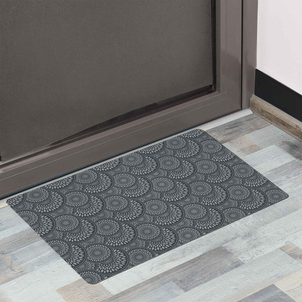 Floor Mat Ultra-Thin Kitchen Rug 35”x 23” Gray 2D 