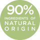 90% of ingredients of natural origin