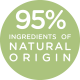 95% of ingredients of natural origin