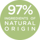 97% natural ingredients