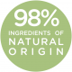 98% natural ingredients