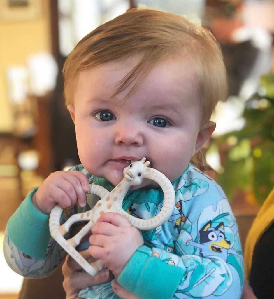 Baby with Sophie Giraffe teether