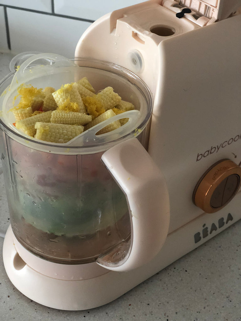 Steaming veggies in the Babycook