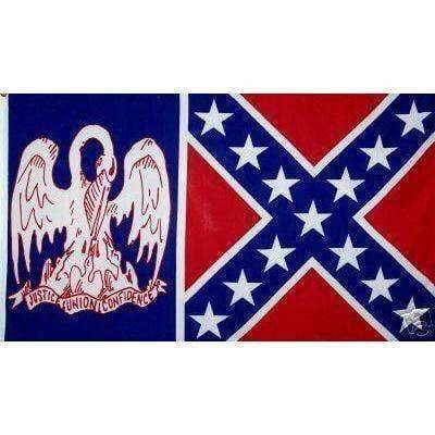 Louisiana Rebel Flag 3 X 5 Ft Standard Louisiana Battle Blue