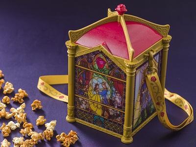 TDR - Beauty and the Beast Lighting Up Stained Glass Popcorn Bucket ...