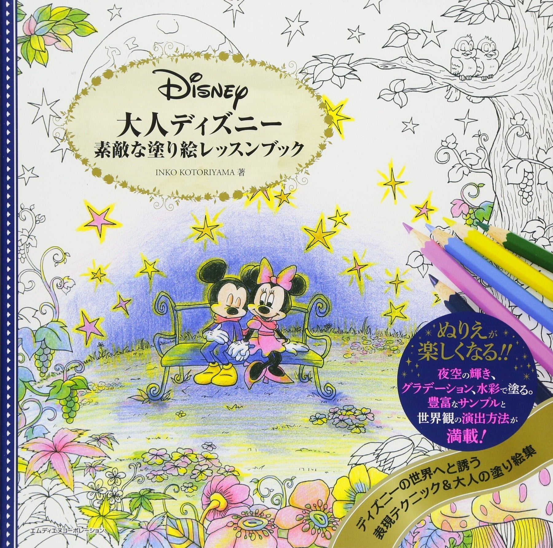 Download Japan Inko Kotoriyama Disney Adult Coloring Book Lesson Vol 1 Usshoppingsos