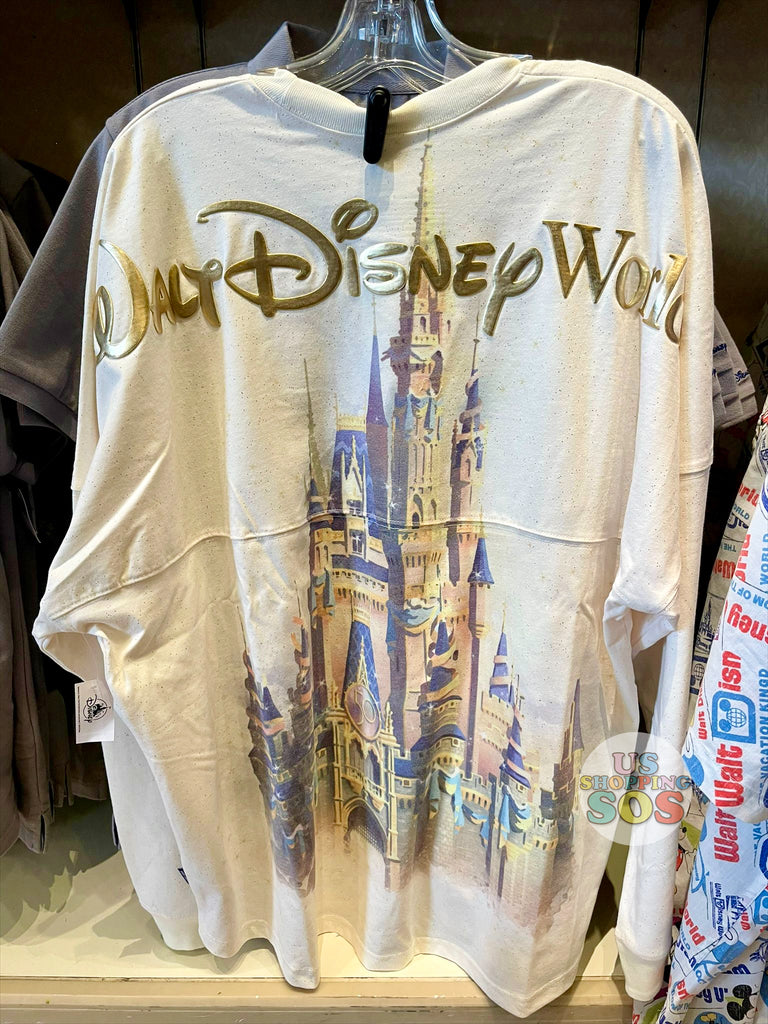 WDW - Magic Kingdom 50th Anniversary Castle - Spirit Jersey “Walt Disney  World” Castle Cream (Adult)